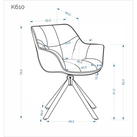 Krzesło pikowane fotelowe obrotowe szare Halmar K610 - Komfort i styl!