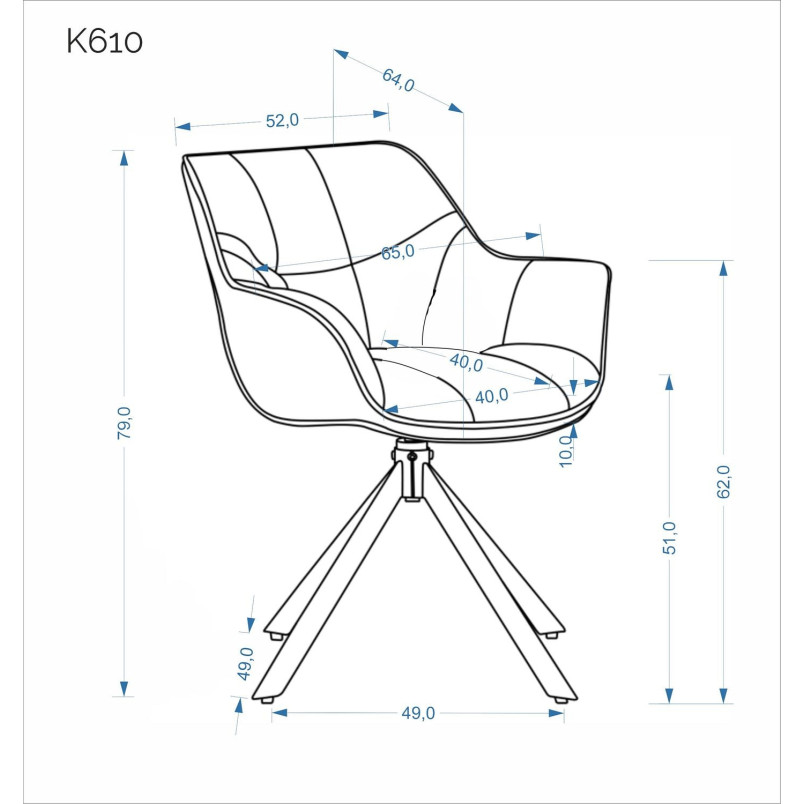 Krzesło pikowane fotelowe beżowe Halmar K610 | Komfort i styl