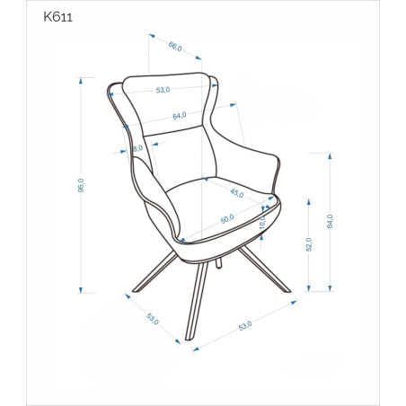 Fotel obrotowy K611 Halmar - Komfort i styl | Sklep meblowy