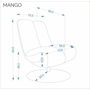Fotel wypoczynkowy obrotowy Mango Halmar - Komfort i styl