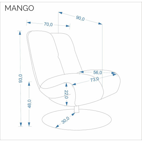 Fotel wypoczynkowy obrotowy Mango beż Halmar - Komfort i styl