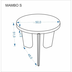 Stolik boczny Mambo Halmar | Trawertyen/Orzech | 50cm
