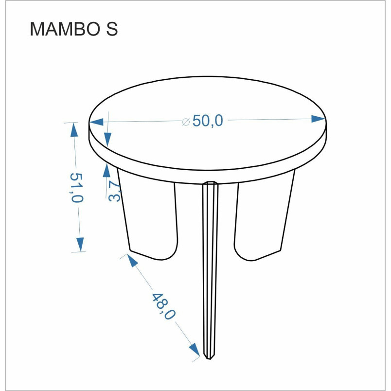 Stolik boczny Mambo Halmar | Trawertyen/Orzech | 50cm