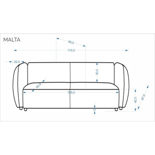 Sofa 2-osobowa Malta Halmar | Pikowana, Szara | Komfort i Styl