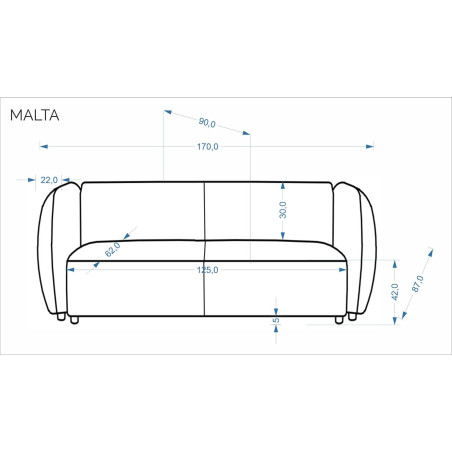 Sofa 2-osobowa Malta Halmar | Pikowana, Szara | Komfort i Styl