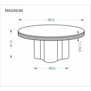 Stolik kawowy Magnum Halmar | Okrągły, biały marmur, 50cm