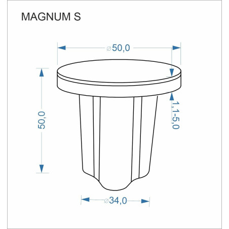 Stolik boczny Magnum Halmar | Okrągły, biały marmur, 50cm