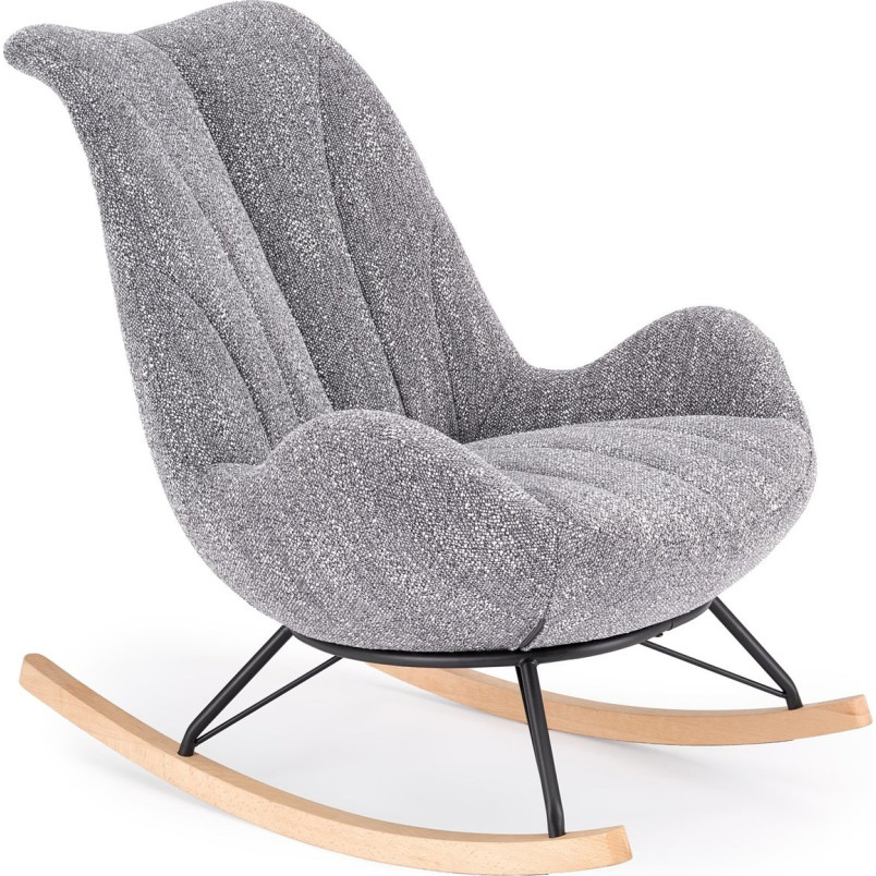 Fotel bujany Luis Halmar - Komfortowy design w odcieniach popielu