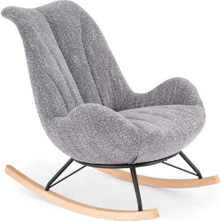 Fotel bujany Luis Halmar - Komfortowy design w odcieniach popielu