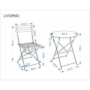 Zestaw ogrodowy Livorno cappuccino - stół + 2 krzesła | Halmar
