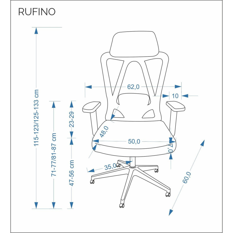 Fotel biurowy Rufino Halmar: Ergonomia i komfort w pracy