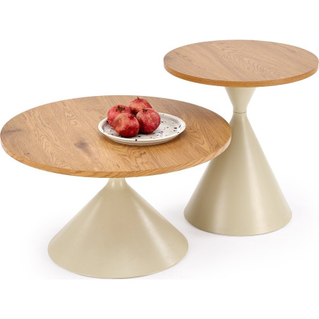 Zestaw stolików Pilar Halmar | Dąb Naturalny - Stylowy Design