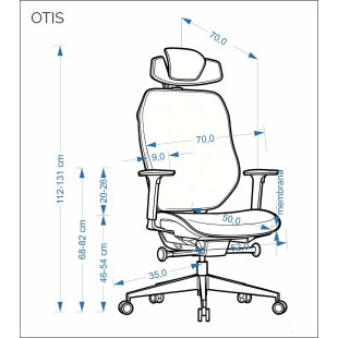 Fotel biurowy ergonomiczny Otis Halmar - Komfort i regulacja