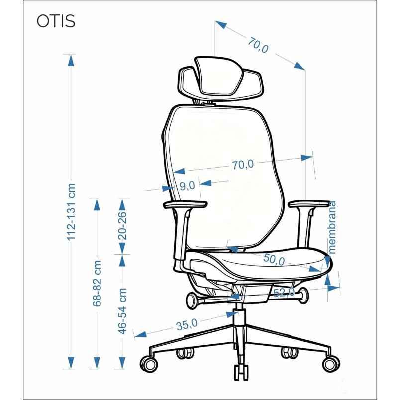 Fotel biurowy ergonomiczny Otis Halmar - Komfort i regulacja