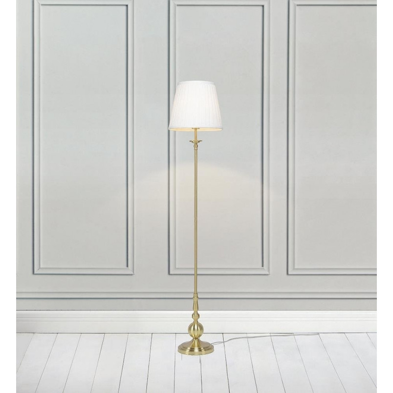 Lampa podłogowa Imperia mosiądz/biała | Markslojd - Elegancki Design