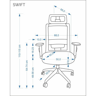 Fotel biurowy ergonomiczny Swift czarny Halmar - Komfort i zdrowie