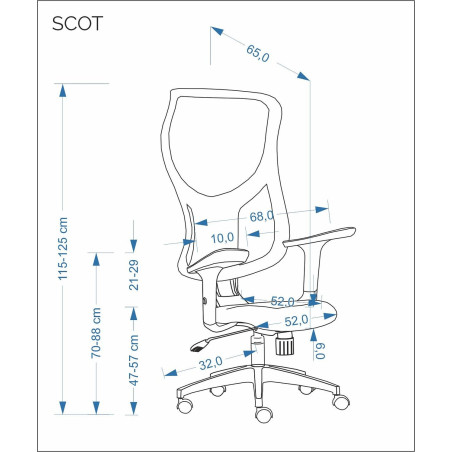 Fotel komputerowy Scot czarny Halmar | Ergonomia i styl
