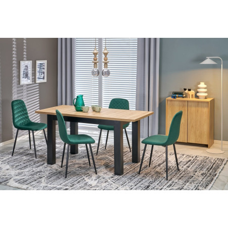 Stół rozkładany Gizmo 120-160cm | Halmar | Dąb Artisan / Czarny