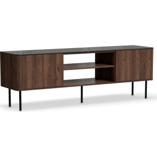 Szafka RTV Solano 150cm Halmar | Orzech Warmia / Czarny Marmur