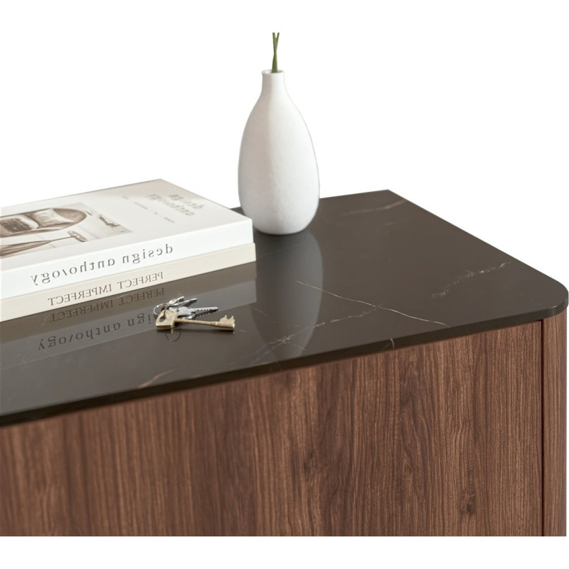 Komoda Solano 100cm Halmar | Orzech Warmia / Czarny Marmur