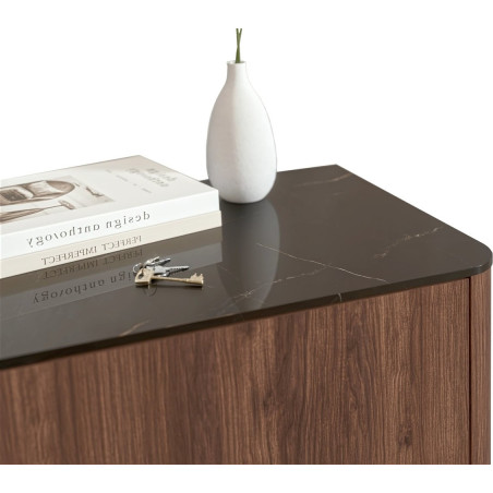 Komoda Solano 100cm Halmar | Orzech Warmia / Czarny Marmur