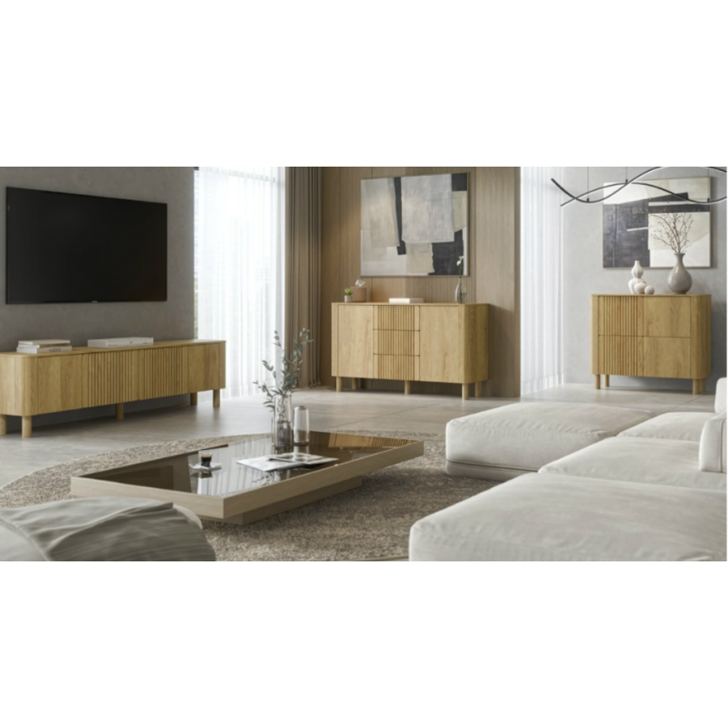 Komoda Arango 150x40 dąb hikora | Halmar - Styl i Funkcjonalność