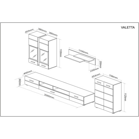 Zestaw mebli Valetta kaszmir Halmar | Salon | Sklep