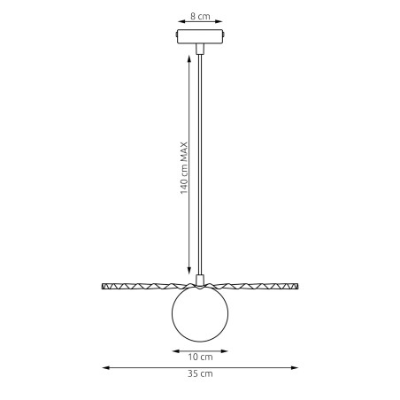 Lampa wisząca Umbra Emibig | Nowoczesny design, 35cm