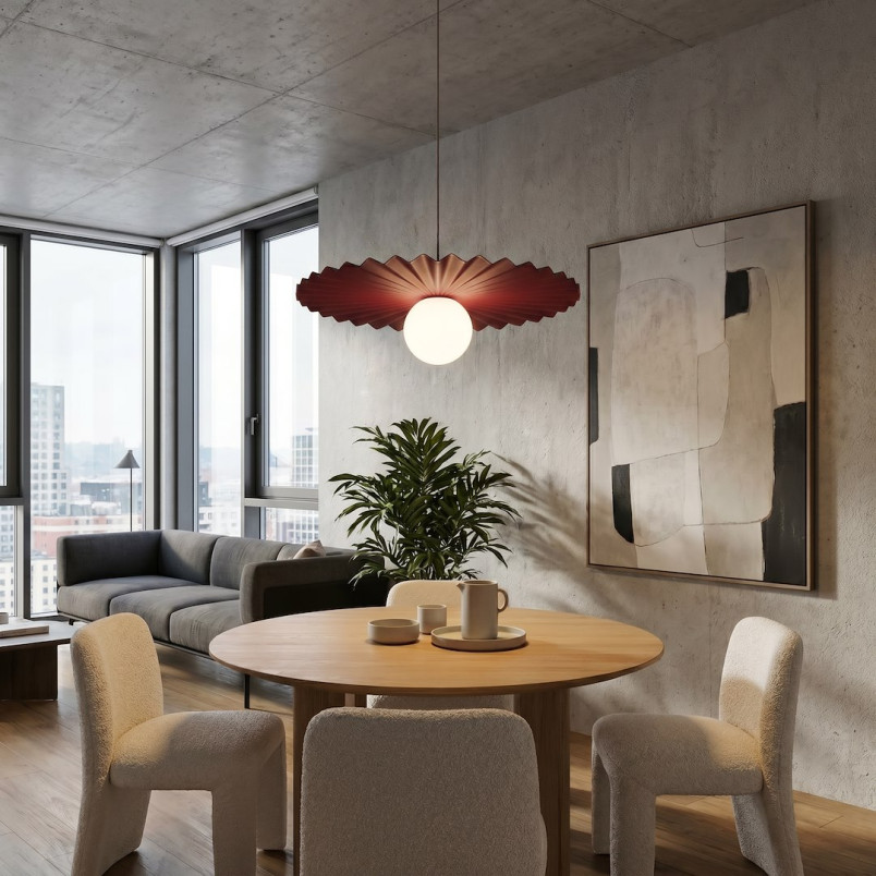 Lampa wisząca Umbra - burgund, szkło | Emibig - nowoczesny design