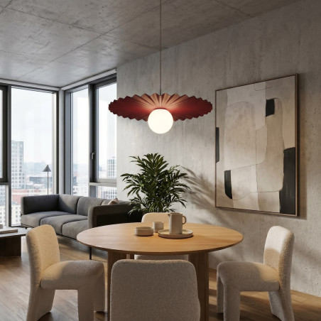 Lampa wisząca Umbra - burgund, szkło | Emibig - nowoczesny design