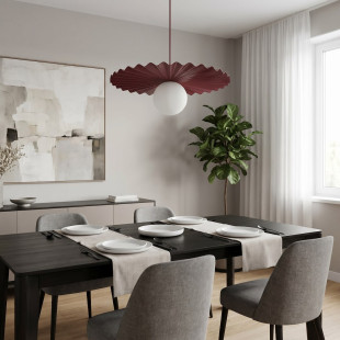 Lampa wisząca Umbra - burgund, szkło | Emibig - nowoczesny design