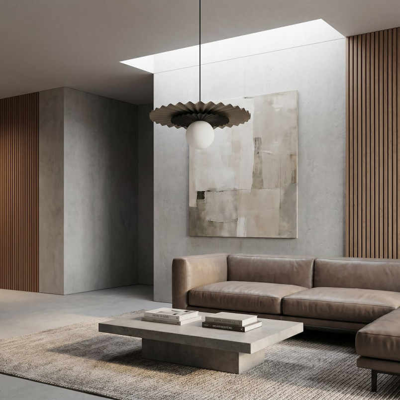 Lampa wisząca Emibig - nowoczesny design, mokka/czarny | Sklep z lampami