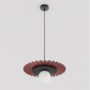 Lampa wisząca Emibig | Talerzowa kula burgund/czarny - Odkryj elegancję!