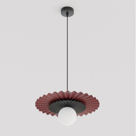 Lampa wisząca Emibig | Talerzowa kula burgund/czarny - Odkryj elegancję!