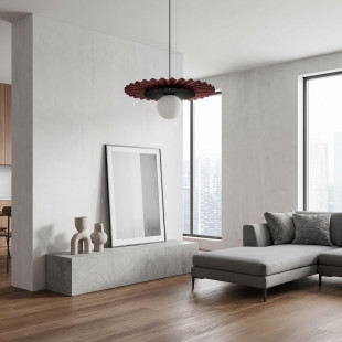Lampa wisząca Emibig | Talerzowa kula burgund/czarny - Odkryj elegancję!