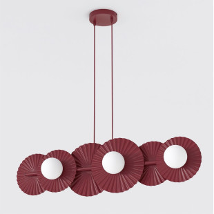 Lampa wisząca Umbra VI - nowoczesny design, burgundzki kolor | Emibig