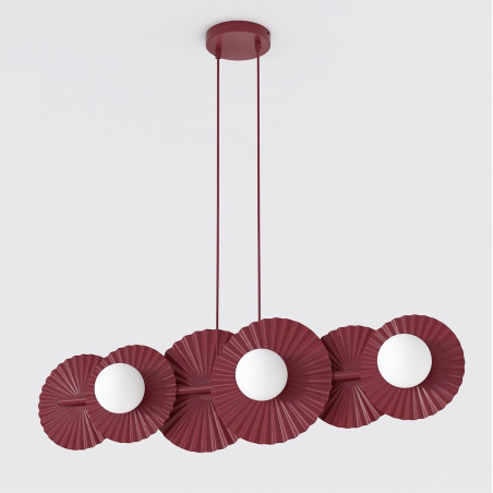 Lampa wisząca Umbra VI - nowoczesny design, burgundzki kolor | Emibig