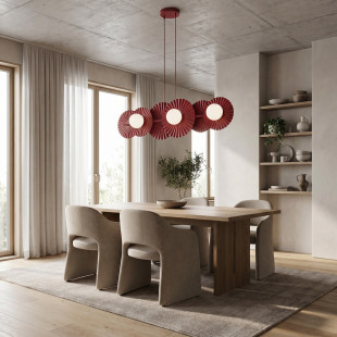 Lampa wisząca Umbra VI - nowoczesny design, burgundzki kolor | Emibig