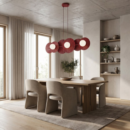 Lampa wisząca Umbra VI - nowoczesny design, burgundzki kolor | Emibig