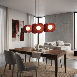 Lampa wisząca Umbra VI - nowoczesny design, burgundzki kolor | Emibig