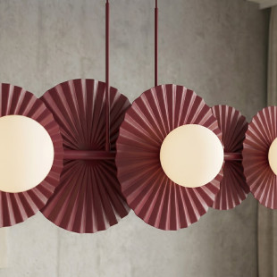 Lampa wisząca Umbra VI - nowoczesny design, burgundzki kolor | Emibig