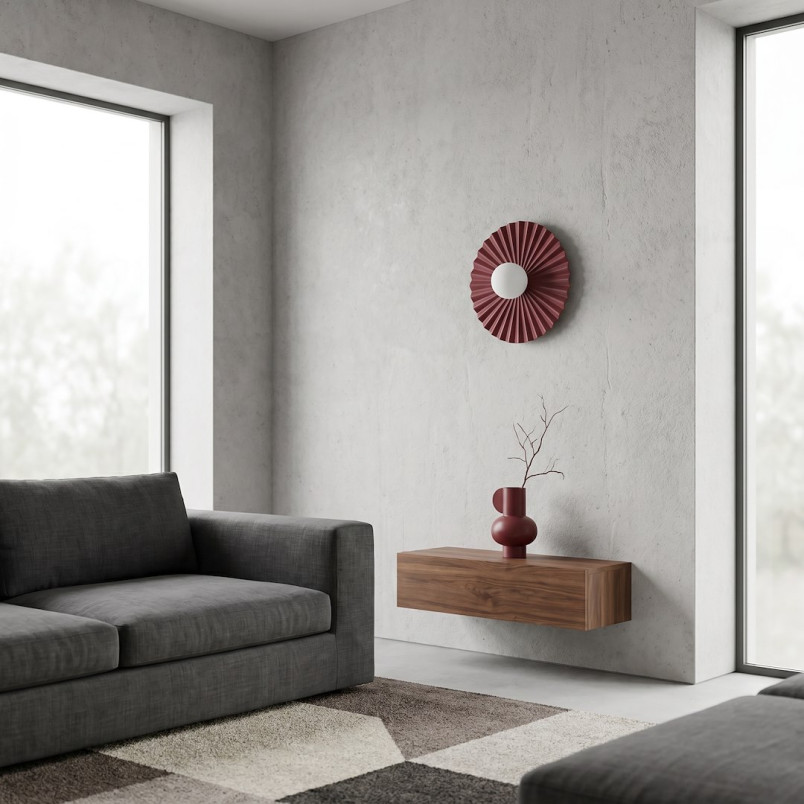 Kinkiet Umbra Emibig: Nowoczesny design, burgund kolor | Sklep z lampami