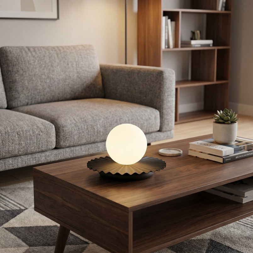 Lampa stołowa szklana kula Umbra Emibig | Nowoczesny design