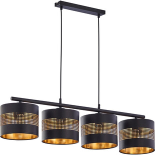 Lampa Wisząca Tago IV Czarno-Złota | TK Lighting