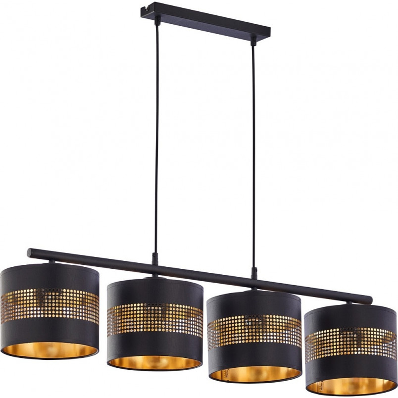 Lampa Wisząca Tago IV Czarno-Złota | TK Lighting