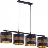 Lampa Wisząca Tago IV Czarno-Złota | TK Lighting