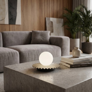 Lampa stołowa szklana kula Umbra Emibig - Elegancki design