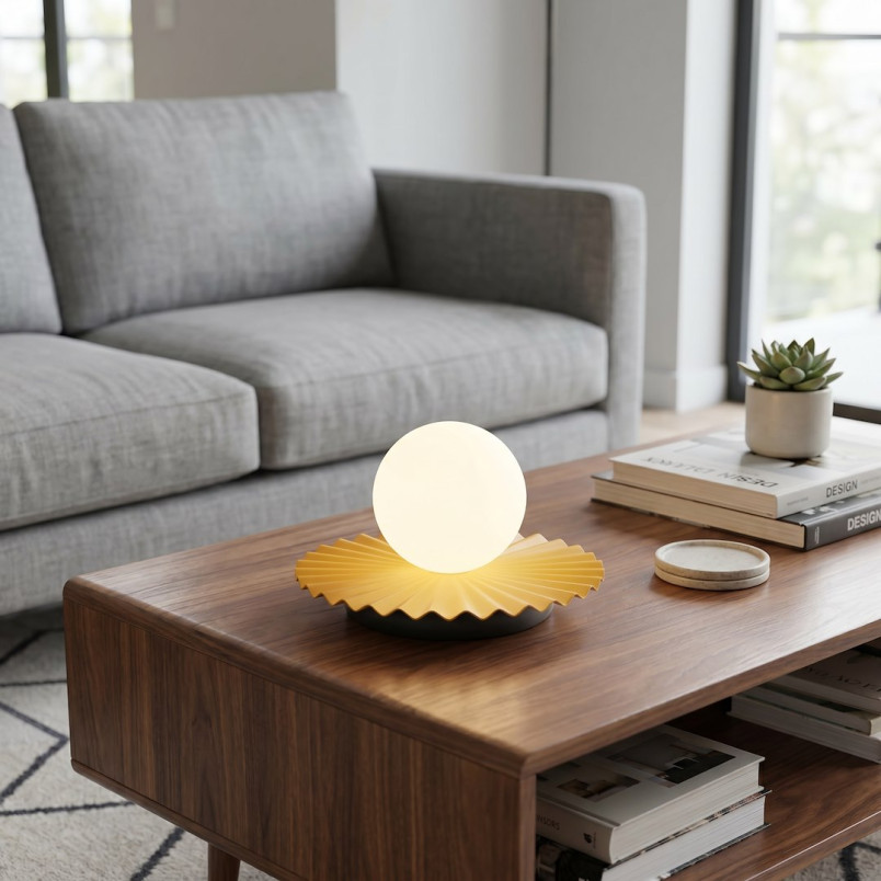Lampa stołowa szklana kula Umbra Emibig | Nowoczesny design