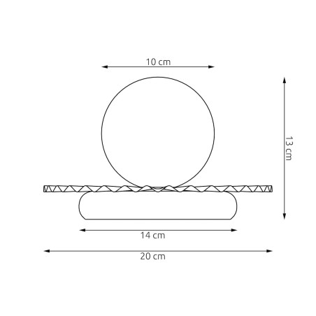 Lampa stołowa szklana kula Umbra Emibig | Nowoczesny design