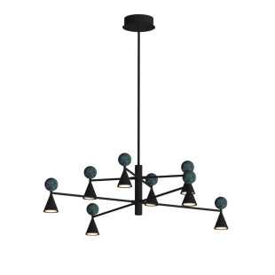 Żyrandol retro Bingo LED | MaxLight - 8 punktów, 112cm